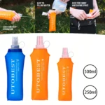 UTOBEST 250ML/500ML 2Pcs Foldable Outdoor Sports TPU Soft Water Bottles, Ultra-Lightweight, Portable, and Suitable for Camping