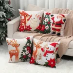 4pcs Merry Christmas Cushion Cover Home Decorations - Image 11