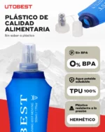 UTOBEST 250ML/500ML 2Pcs Foldable Outdoor Sports TPU Soft Water Bottles, Ultra-Lightweight, Portable, and Suitable for Camping - Image 4