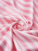 Classic Striped Print And Pocket Letter Short-Sleeve Long Pants Pajama Set, Satin Sleepwear with Lapel Collar and Button Detail - Image 10