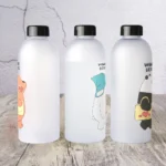 Water Bottles Cute Panda Bear Cup 1000ml With Straw Transparent Cartoon Water Bottle Drinkware Frosted Leak-proof Protein Shaker - Image 11