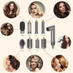 8 in 1 Handle Foldable Hair Dryer Portable Multifunctional Home Hair Dryer Folding Styling Comb Multi Hair Styler Hair Care - Image 4