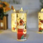 4PCS Christmas LED Candles, Flameless Flickering Electronic Tea Lights,Santa Claus Projection Night Light for Holiday Home Decor - Image 4