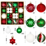 44Pcs 3/6CM Christmas Ball Christmas Tree Decoration Ornaments for Home Decor - Image 16