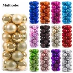 24Pcs 3/4/6CM Christmas Balls Big Ball Christmas Tree Pendant Ornaments for Party Decor - Image 2