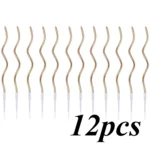 6/12/48pcs/1case Birthday Candles Spiral Cake Candles Long Thin Cake Candles For Wedding Party And Cake Decoration - Image 9