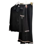 Fashionable Ice Silk Pajama Set Womens 2 Piece - Striped Satin Loungewear for Spring/Fall Ultra Soft & Breathable Shorts Nightw - Image 5