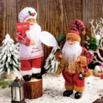 1~4PCS 2025 Christmas Decoration for Home Santa Claus Plush Doll 30cm Navidad Party Decor Xmas Ornaments New Year Gift - Image 4