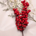 Berry Artificial Flower Fruit Red Berry Simulation Cherry Stamen Berries for Home - Image 9
