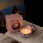 Spherical Scented Candles in Curved Tin Cans Smokeless Soy Wax Wedding Favors Photo Props Home Ambiance Decor