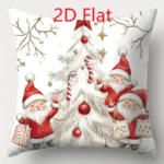 1pcs 2D Christmas Pillow Cover Xmas Party Decoration - Image 34