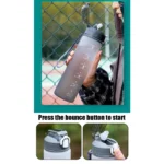 Sports Water Bottle Portable Gradient Color Water Cup Leakproof Gym Water Bottles With Handle And Straw Cup For Outdoor Travel - Image 8