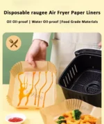 Air Fryer Liners Disposable 100pcs Parchment Paper Square Liners Round Liners Free of Bleach Non-Stick Oil-proof and Waterproof - Image 7