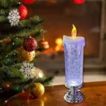Led Christmas Candle Light Glitter Flameless Candles Electric Crystal Simulation Lights Battery Operated Home Bedroom Decoration - Image 9