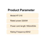 Professional Salon 3200W Hair Dryer,Features Negative Ion Generation&Heat Protection, 3-nozzle,Suitable for Home,Travel,Hotel - Image 26