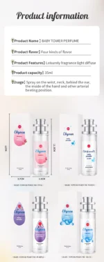 Baby Powder Tower Milk+Rice Perfume Spray,Floral Fruity Women Scent,Citrus/Musk/Sandalwood Vanilla/Oak/Vetiver Light Fragrance - Image 7