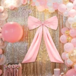 1pcs Bow Decor Large Bow for Room, Coquette Giant Ribbon Tie for Christmas Birthday Wedding Party Backdrop Wall Decor - Image 4