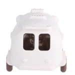 500ML Bus Shape Cartoon Water Cup with Movable Wheels & Strap Plastic Drinking Bottle Leakproof for Home Travel School - Image 8