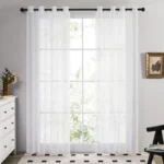White Sheer Curtains Drapes 132CM Width for Living Room Grommet Top Lightweight Airy Gauzy Light Filtering Window Treatments - Image 28