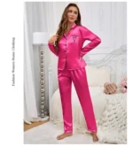 Women's Home Clothes Satin Pajama  Long Sleeve Pocket Heart-shaped Embroidery Tops & Pants Pyjama Femme Loungewear Pj Set - Image 9