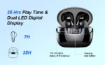 Q13 Bluetooth 5.4 Earbuds | 47H Playtime LED Display | IP7 Waterproof HiFi Sound ENC Mic | Touch Control Wireless Headphones. - Image 10