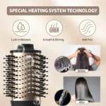 4-in-1 Hot Air Brush with Negative Ion Blow and Comb, Straight and Curl in One Hair Curler Wand - Image 4