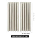 【Lifeideas】Solid Colour Grommet Top Polyester 100% Blackout Curtains Pair Home Decoration Windows Doors - Image 33