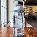 2L Sport Water Bottle With Straw Portable Leak-Large Capacity Water Cup With Motivational Quote Time Marker - Image 59