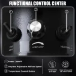 VickyHome Pet Dog Cat Grooming Hairdryers Professional 2800W Variable Speed Powerful Efficient Hair Fur Blower Dryer,3 Nozzles - Image 5