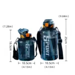 1000ml/1500ml Large Capacity Sports Water Bottle LeakProof Plastic Drinking Bottles Outdoor Travel Cycling Hiking Gym Drinkware - Image 6