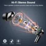 Wireless Earbuds, Bluetooth 5.3 Earbuds Stereo Bass, iNoise Cancelling Mic, Earphones IPX7 Waterproof Sports, 35H Playback. - Image 2