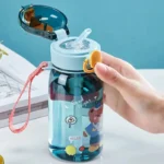 400ml Kids Water Sippy Cup With Straw Cartoon Water Bottles Outdoor Portable Drink Bottle Children's Lovely Cup Leakproof Water - Image 2