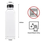 500ML Juice Bottles with Caps Clear Empty Reusable Bottles with Brush Funnel and Labels for Smoothies and Other Beverages YY177 - Image 2
