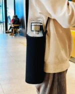 2L Large Capacity Glass Water Bottle Transparent Milk Juice Cup Outdoor Portable Leakproof Drinkware Tea Water Glass Bottle 2L - Image 10