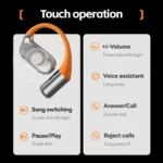 M113 Bluetooth Wireless Earphones EarBud Sports Noise Reduction Waterproof Earhooks Headset with Earhooks Built-in Mic Earphones - Image 16