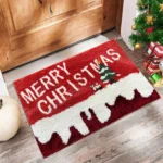 Christmas Door Mat Red Santa Claus Outdoor and indoor Gingerbread Man Carpet - Image 10