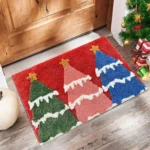 Christmas Door Mat Red Santa Claus Outdoor and indoor Gingerbread Man Carpet - Image 11