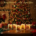 4PCS Christmas LED Candles, Flameless Flickering Electronic Tea Lights,Santa Claus Projection Night Light for Holiday Home Decor - Image 13