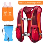 4Pcs UTOBEST 5L Running Vest with 1.5L Hydration Reservoir 500ml Bottle Set Ultralight Multi-Pocket Outdoor Vest for Camping - Image 8