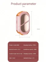 Heart-shaped Rotatable Wireless Bluetooth Earphones HIFI Sound Headphones Touch Control Earbuds Gaming Headsets - Image 15