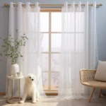 White Sheer Curtains Drapes 132CM Width for Living Room Grommet Top Lightweight Airy Gauzy Light Filtering Window Treatments - Image 17