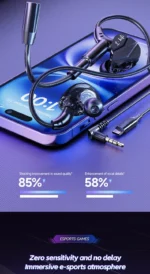 Gaming Earbud Gamer Headphone With Dual Microphones Typec&3.5mm In-ear Earphones HiFi Stereo Headsets Sport with Mic for Samsung - Image 19