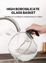 Free Electric Hot Glass Air Fryers Oven 12-in 1 2.5L White Air Fryers with Nonstick Basket Home Kitchen Appliances - Image 10