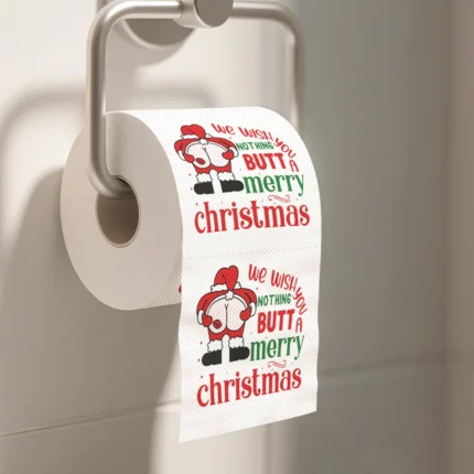 Christmas Toilet Roll Paper Happy  New Year Christmas Supplies Xmas Tissue Roll