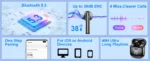 Wireless Earbuds, Bluetooth 5.3 Headphones In Ear with 4 ENC Mics, 40H Playtime LED Display Wireless Earphones. - Image 11