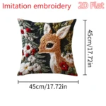 1pcs 2D Christmas Pillow Cover Xmas Party Decoration - Image 24