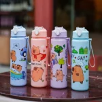 700ml Capybara Cute Water Cup with Straw & Handle Kawaii Travel Water Bottle Large Capacity Drinking Bottle for Fitness Sports - Image 2