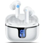 Wireless Earbuds, Bluetooth 5.3 Headphones in Ear with 4 ENC Mics, 40H Playtime LED Display Wireless Earphones.