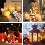 6Pcs/Set Rechargeable LED Candle Timer Remote Flickering Flames Wedding Candles Birthday Decor Tealights USB Charger Candle Lamp - Image 6