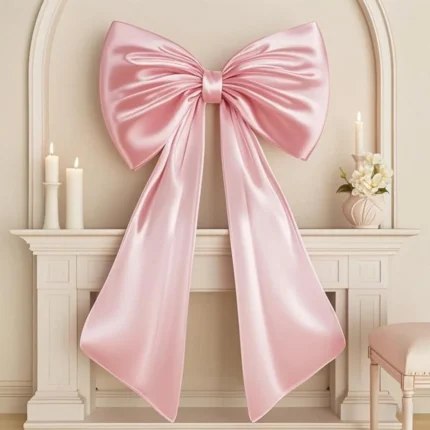 1pcs Bow Decor Large Bow for Room, Coquette Giant Ribbon Tie for Christmas Birthday Wedding Party Backdrop Wall Decor
